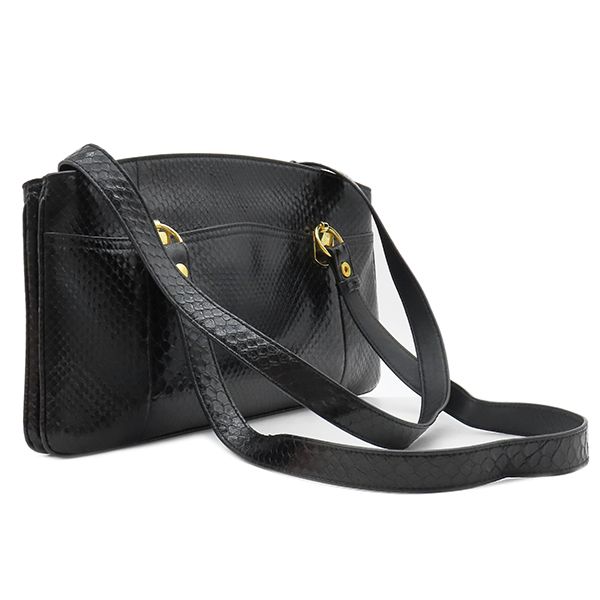 グッチ GUCCI ショルダーバッグ GGマーモント アリー パイソン ブラック ゴールド金具 黒 トートバッグ 肩掛け 550130