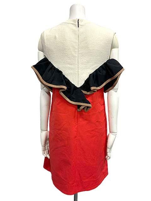 MSGM MILANO エムエスジーエム ワンピース レディース SIZE40 オレンジ アイボリー＿S25＿セルモアから ＿s-0172-r25 MERCADOAVALIA_COM_BR