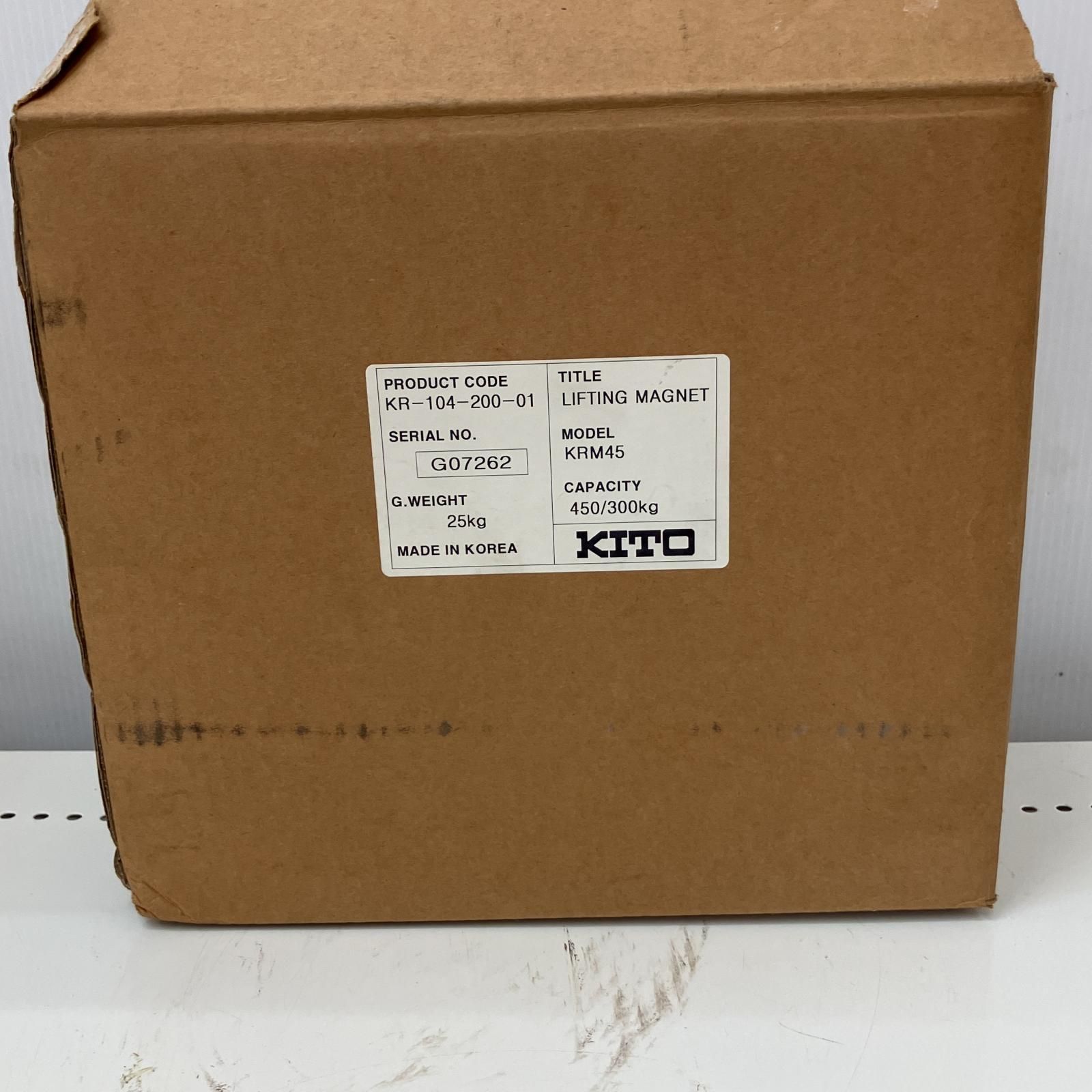 KITO キトー スーパーマグ 450 300 kg 平鋼 丸鋼兼用 リフティングマグネット KRM 45