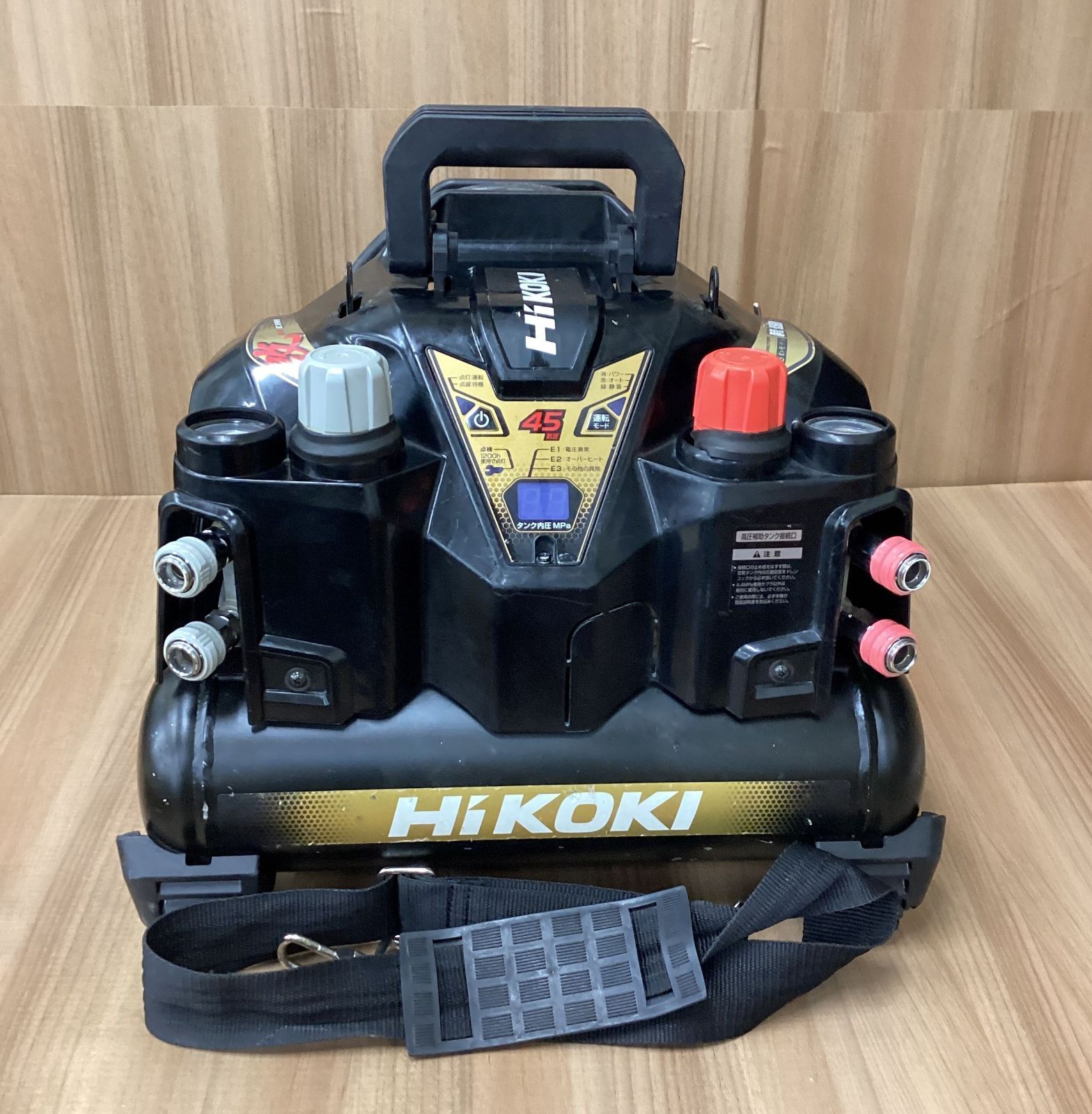 HiKOKI ハイコーキ EC1245H3 コンプレッサー 高圧2口 常圧2口 アースクリップ欠損 201