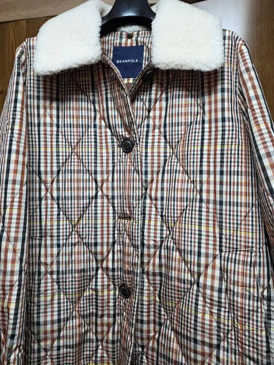 BEAN POLE ビーンポール チェック キルティング ロング コート