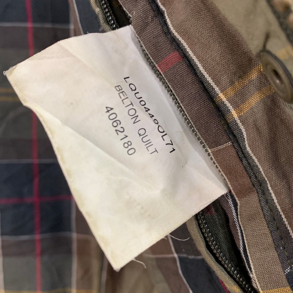 Barbour バブアー BELTON QUILT キルティング フード コート ジャケット UK 14 サイズ No.I467 GULLKHAN_COM