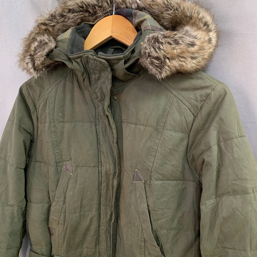 Barbour バブアー BELTON QUILT キルティング フード コート ジャケット UK 14 サイズ No.I467