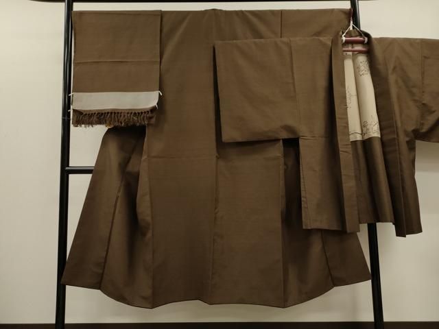 平和屋着物○極上 男性 石川県指定無形文化財 牛首紬 白山工房 手織り  