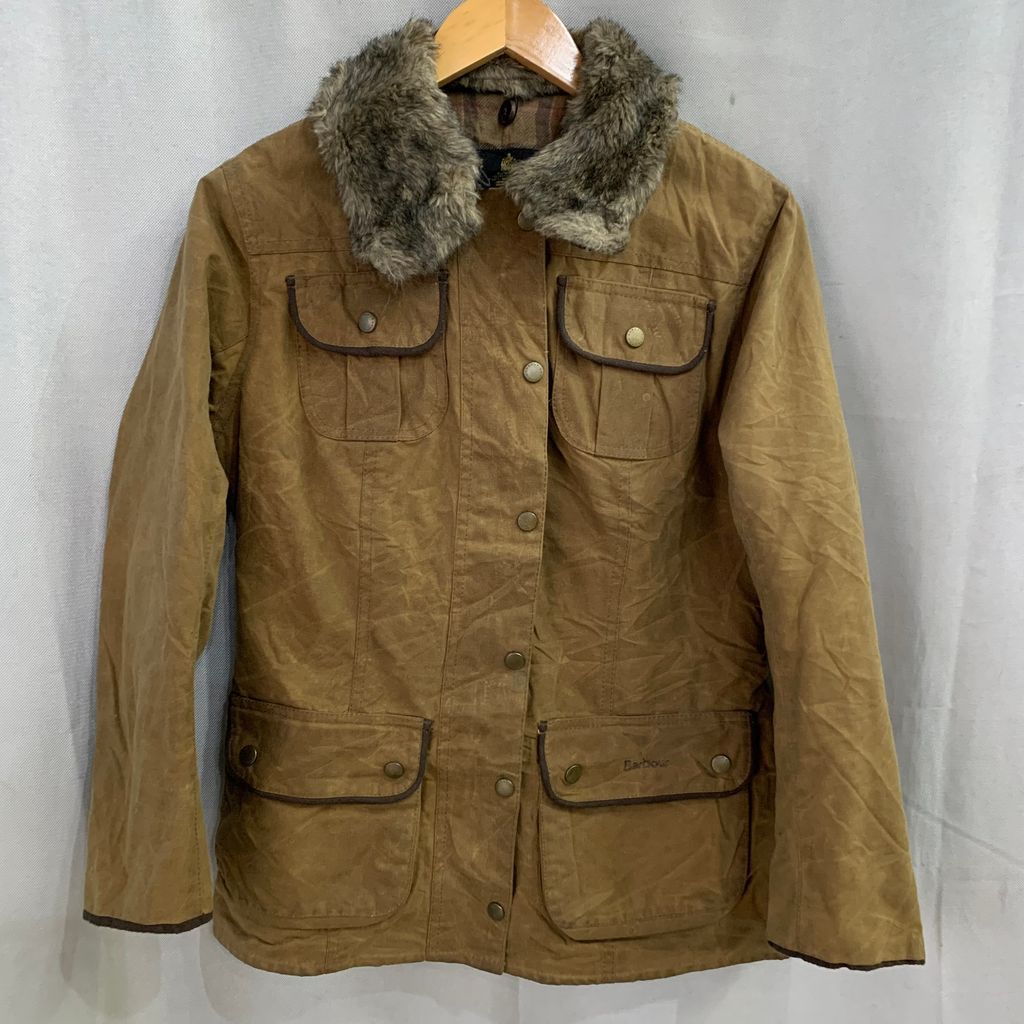 Barbour バブアー FUR TRIM UTILITY ファー トリム ユーティリティ UK 12 サイズ No.I470