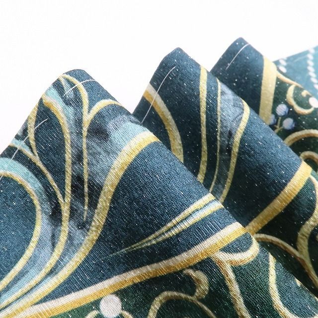 ❁tomihisa❁新品 葡萄唐草 銀通し お仕立て上がり品 着物 正絹 トール