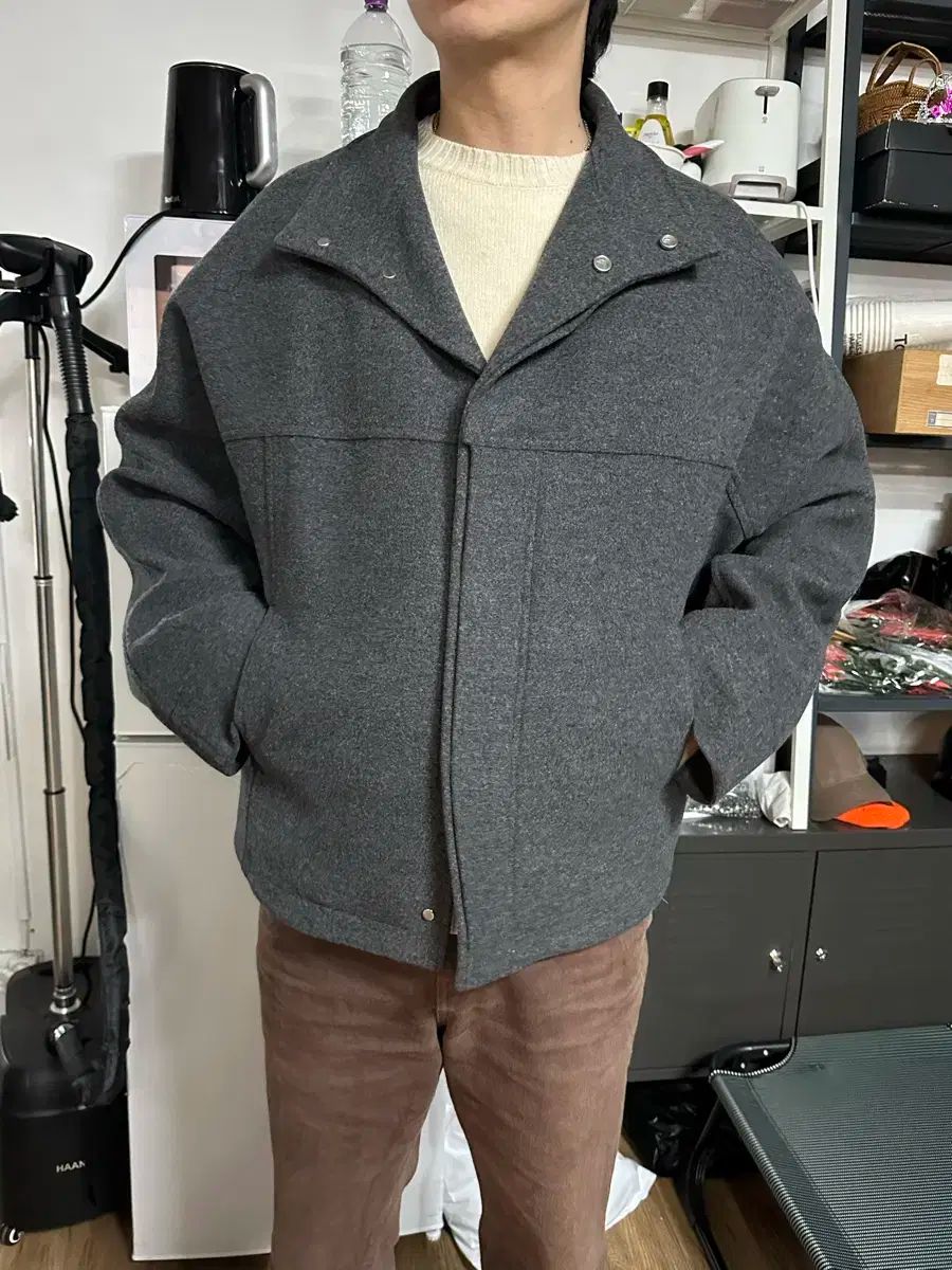 レイ17 セプテンバー メンズ オーバーサイズ コート グレー 48