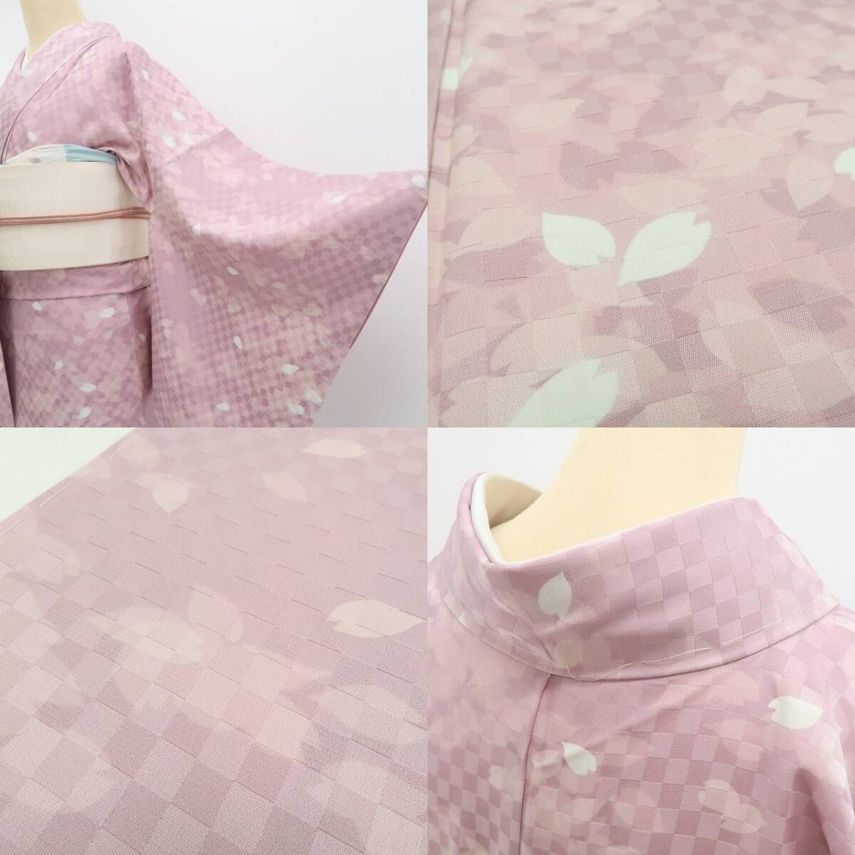 仕付け糸付 小紋