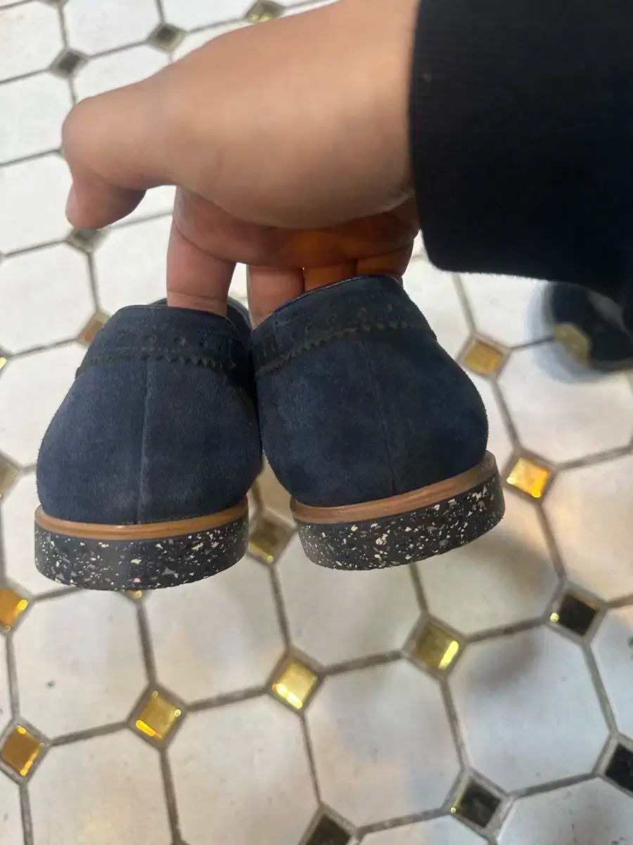 ペドロ スウェード タッセル ローファー ネイビー