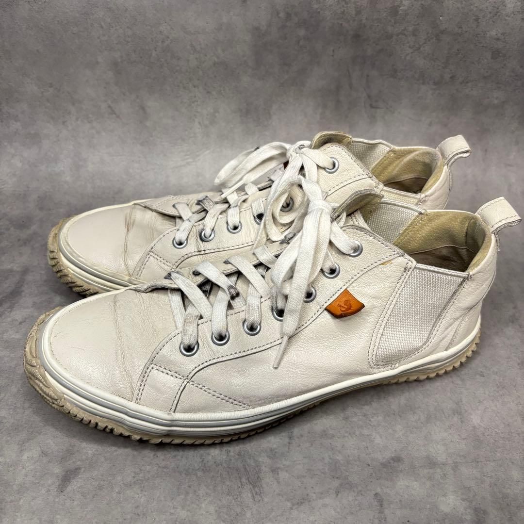 スピングルムーブ　カンガルーレザースニーカー　ホワイト　Sサイズ　(24.5) SPINGLE MOVE スピングルムーブ レザースニーカー ホワイト Sサイズ