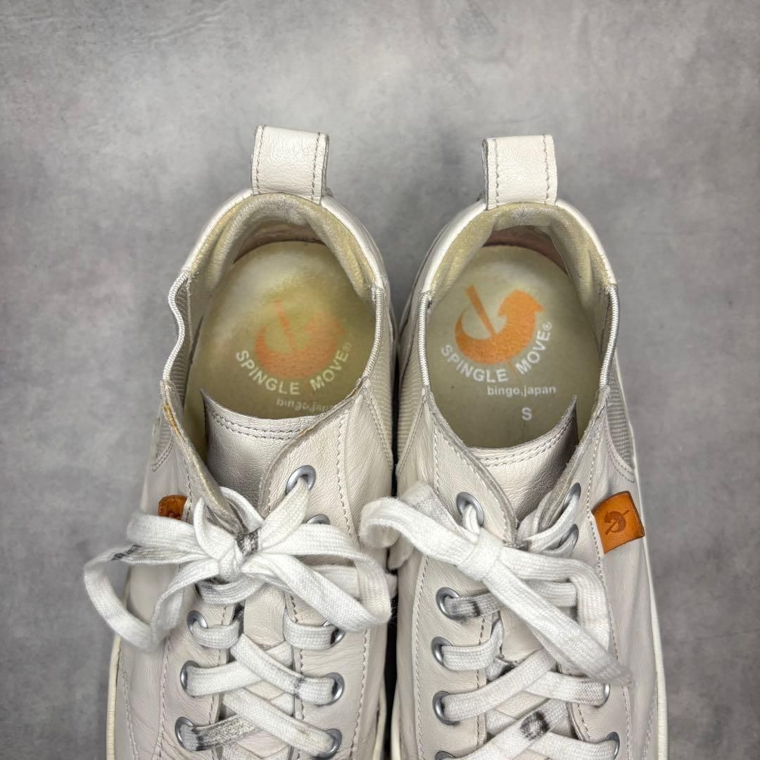 SPINGLE MOVE スピングルムーブ レザースニーカー ホワイト Sサイズ