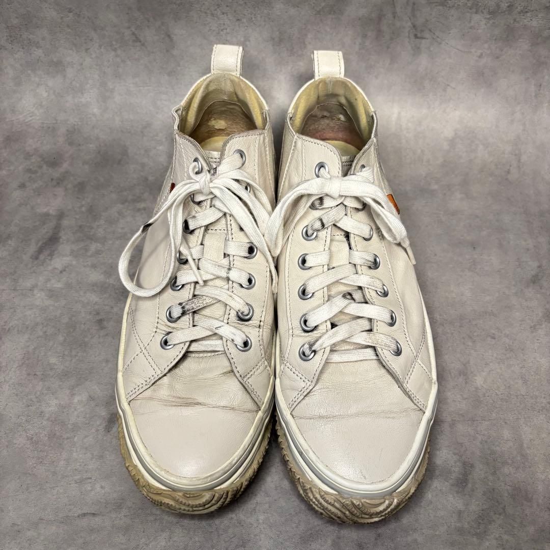 スピングルムーブ　カンガルーレザースニーカー　ホワイト　Sサイズ　(24.5) SPINGLE MOVE スピングルムーブ レザースニーカー ホワイト Sサイズ