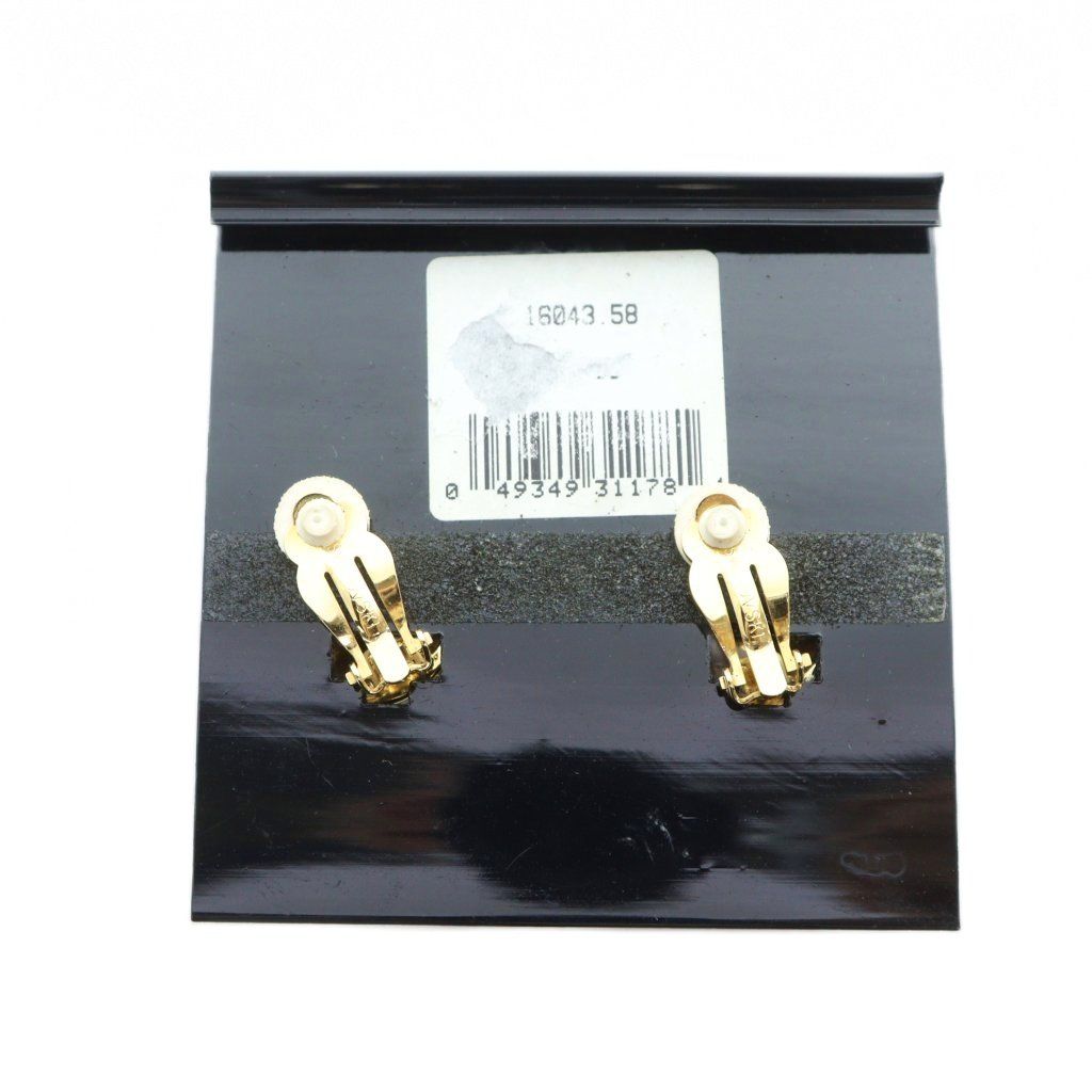 スワロフスキー SWAROVSKI イヤリング クリップ式 両耳用 ロゴ ラインストーン ゴールド色 GY18 MQ