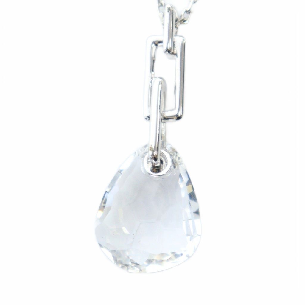 スワロフスキー SWAROVSKI ネックレス ペンダント ティアドロップ ラインストーン シルバー色 GY18 MQ