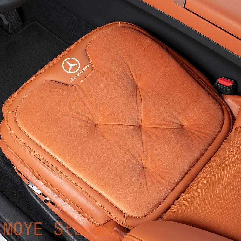 メルセデス ベンツ BENZ オレンジ 車用 前座席用2枚 後部座席用1枚 シートクッション 座布団 シートカバー フランネルの表面 冬の座布団 滑り止め zd1104