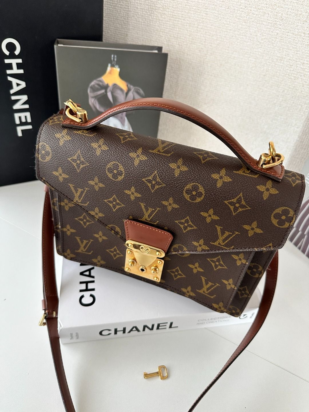 Louis Vuitton ルイ ヴィトン モノグラム モンソー 2WAY ハンドバッグ ショルダーバッグ DECORATOM_COM_BR