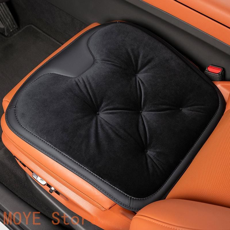 汎用 ブラック 車用 前座席用2枚 後部座席用1枚 シートクッション 座布団 シートカバー フランネルの表面 冬の座布団 滑り止め zd1104