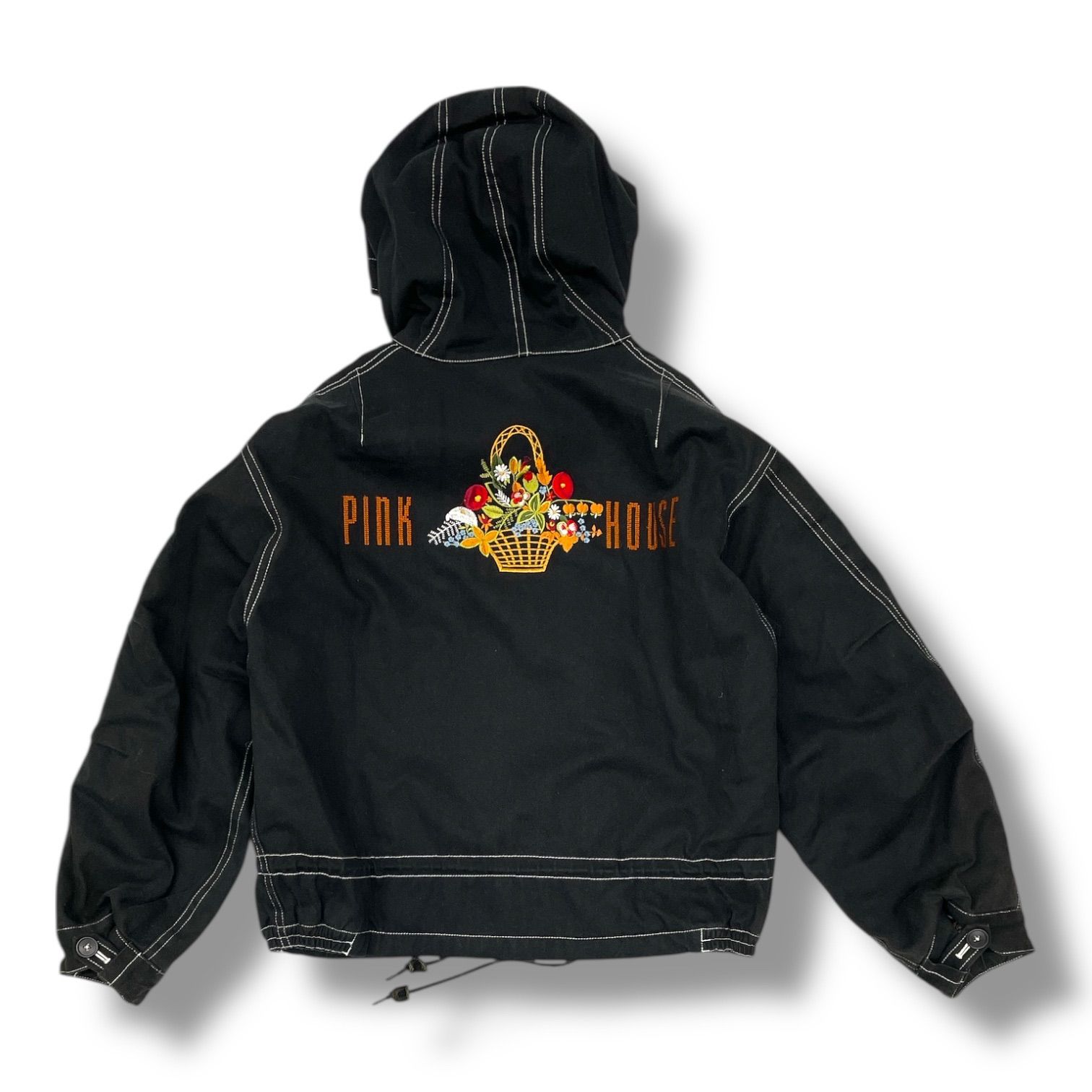PINK HOUSE ピンクハウス バスケットフラワー フード付きブルゾン