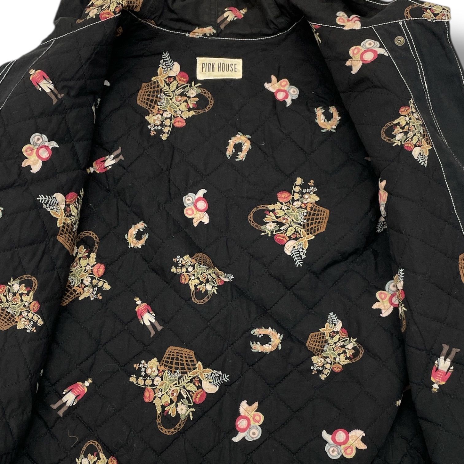 【希少】PINK HOUSE テーラードジャケット 花柄 刺繍 ブラック 日本製 2025年最新】PINK HOUSE テーラードジャケットの人気アイテム - メルカリ