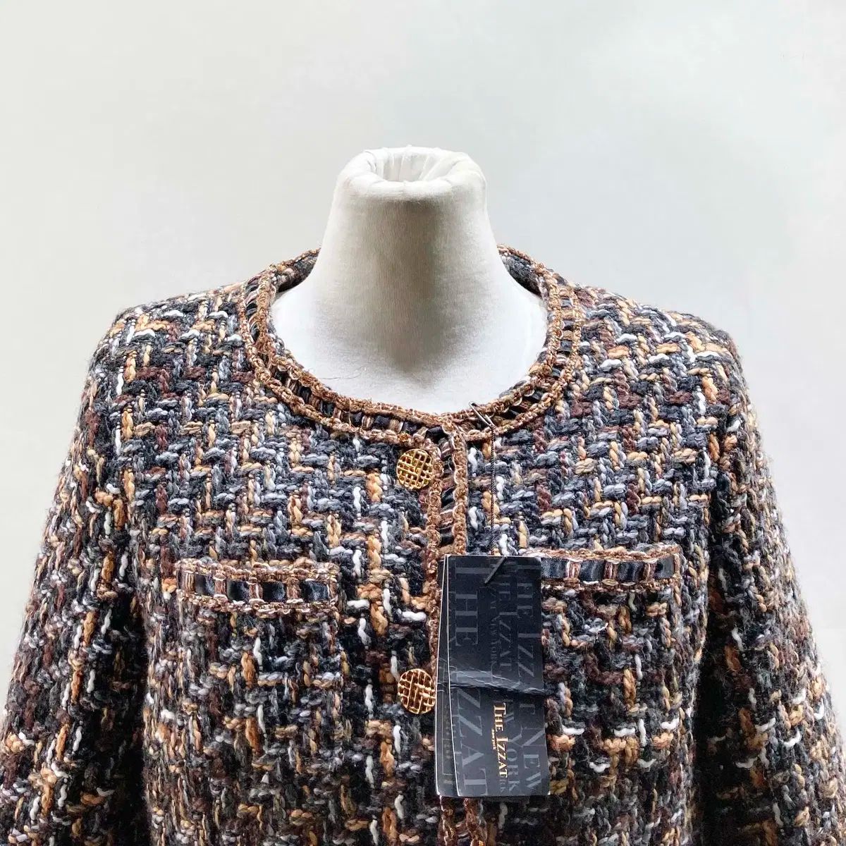 精進した ザアイザット タグ レディースツイードジャケット 状態良し 55 ジーンズセンス 今なら全品配達料金無料！