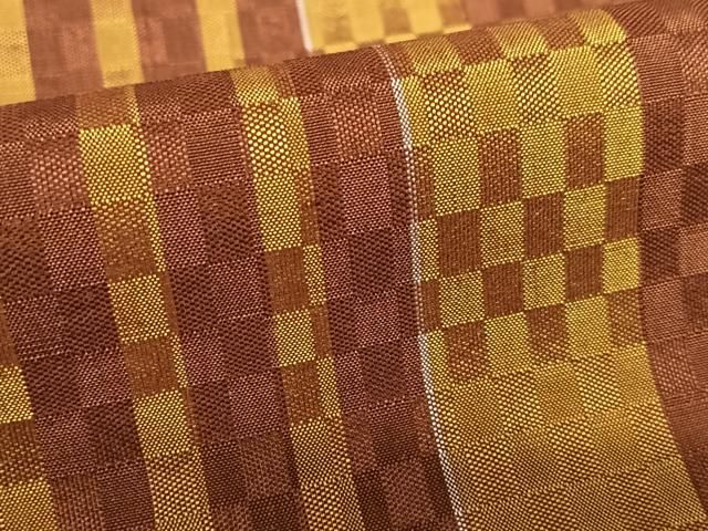 本場黄八丈 市松綾織