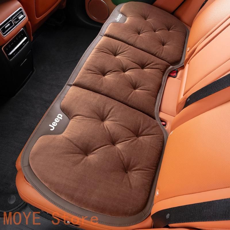 ジープ JEEP モカブラウン 車用 前座席用2枚 後部座席用1枚 シートクッション 座布団 シートカバー フランネルの表面 冬の座布団 滑り止め zd1104 BRIGHTFACE_UK