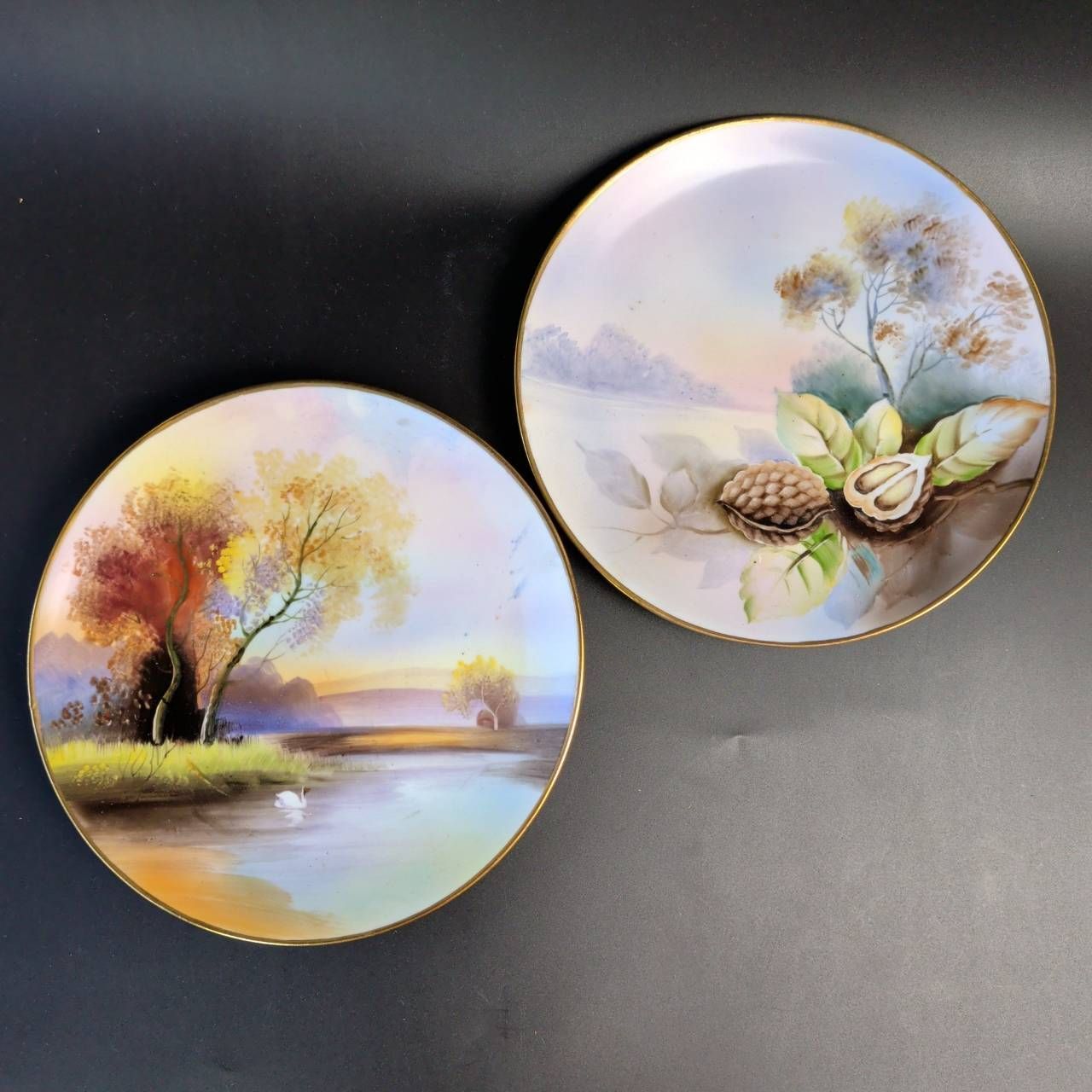 ノリタケ 皿2枚 ハンドペイント 箱なし
