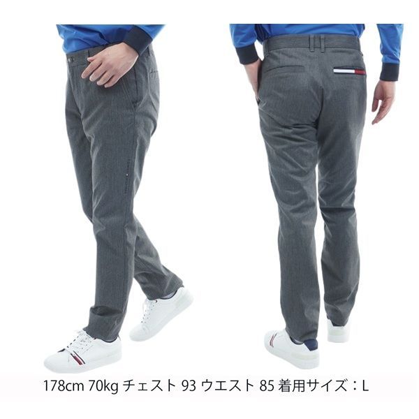 トミーヒルフィガー ゴルフ メンズ ベーシック テーパードパンツ TOMMY HILFIGER GOLF THMA566 秋冬モデル グレー 19 LLC-HASEGAWATOSO_COM