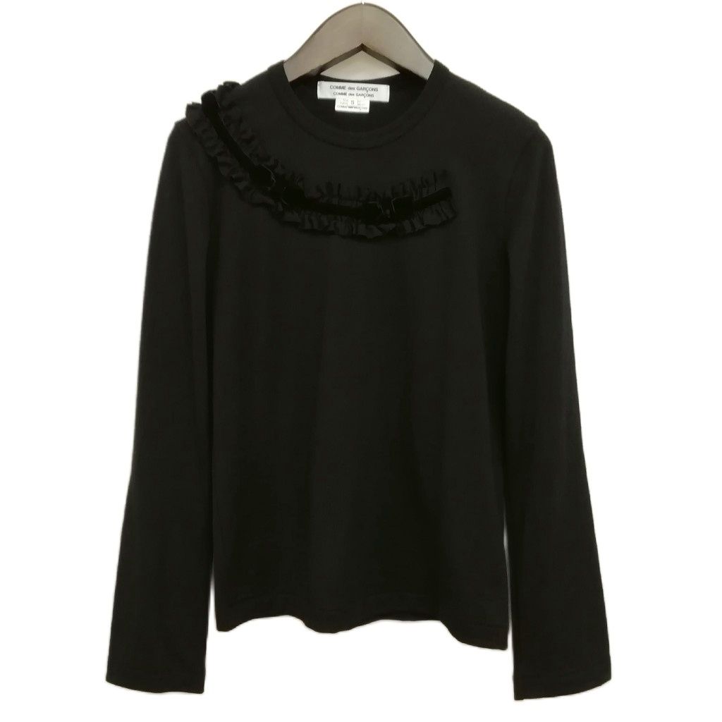 コムデギャルソンコムデギャルソン COMME des GARCONS COMME des GARCONS コムコム RR-T012 AD2006 フリル リボン ニット カットソー S ブラック