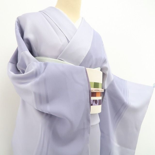 新品 単衣 縦暈し 着物“誰が為に染まりゆく”正絹 仕付け糸付 小紋 6620 ❁tomihisa❁新品 松尾光琳 落款 縦暈し 着物 正絹 仕付け糸付”シック