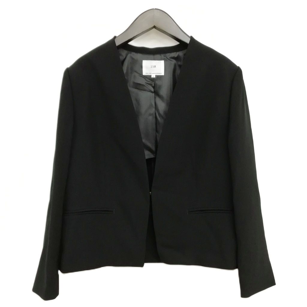 23区 オンワード樫山 20SS フォーマル ノー ジャケット トリアセテート混 50 大きいサイズ ブラック