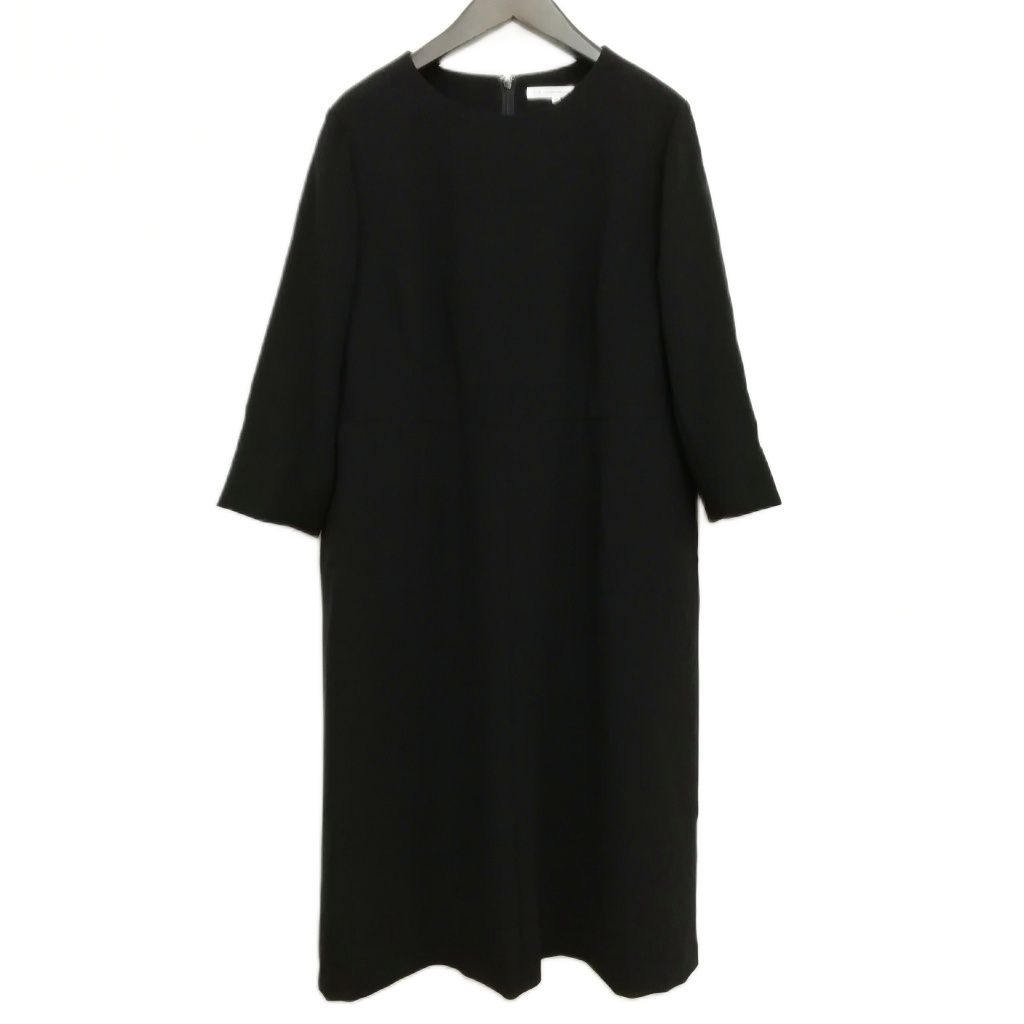 23区 オンワード樫山 20SS フォーマル ロング ワンピース トリアセテート混 50 大きいサイズ ブラック