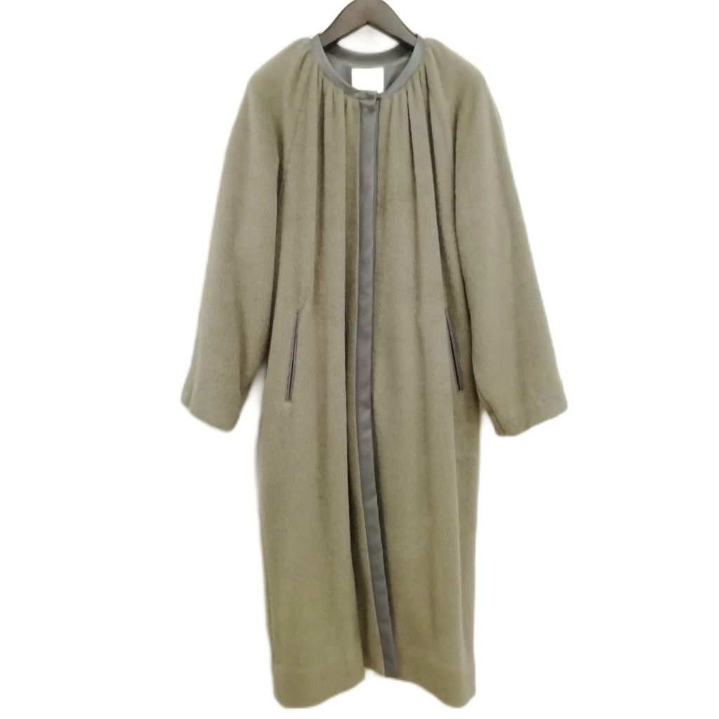 エレンディーク ELENDEEK 512160021201-01 エコヘアーレザー トリミング コート ノー 2 グレー系