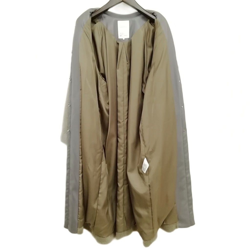 エレンディーク ELENDEEK 512160021201-01 エコヘアーレザー トリミング コート ノー 2 グレー系 GULLKHAN_COM