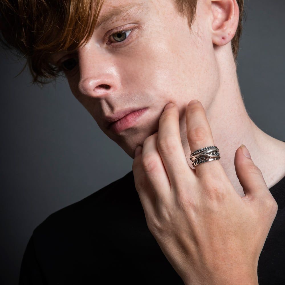 グラデーション喜平リング アルテミスキングス シルバー ジュエリーブランド NEXPOTALLINN_EU