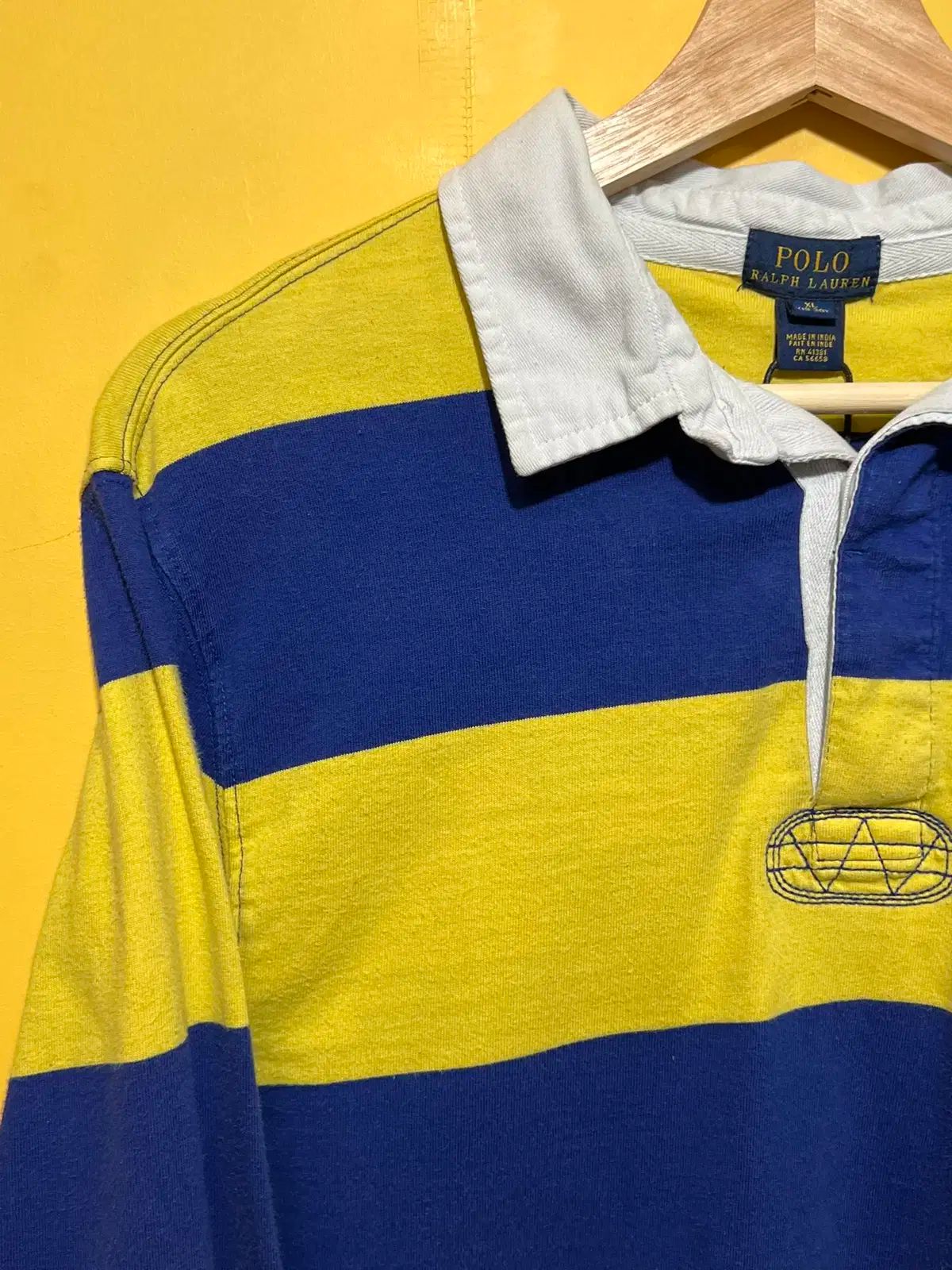  M ポロ ラルフローレン ワイド ストライプ ラグビー シャツ 長袖 Tシャツ カットソー