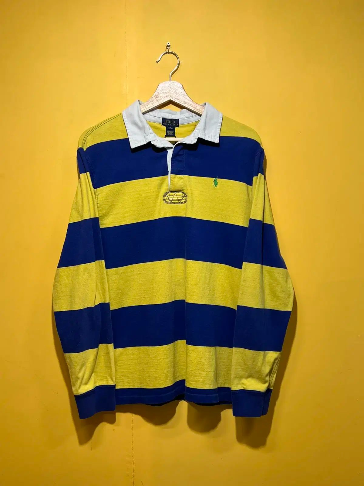 M ポロ ラルフローレン ワイド ストライプ ラグビー シャツ
