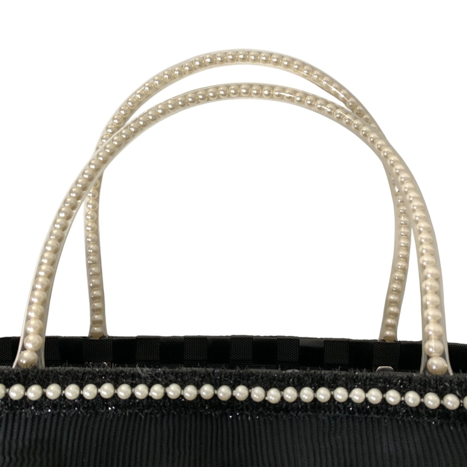 ジョリーズ jollies ジョリーズ パール調ハンドル スパンコール かご