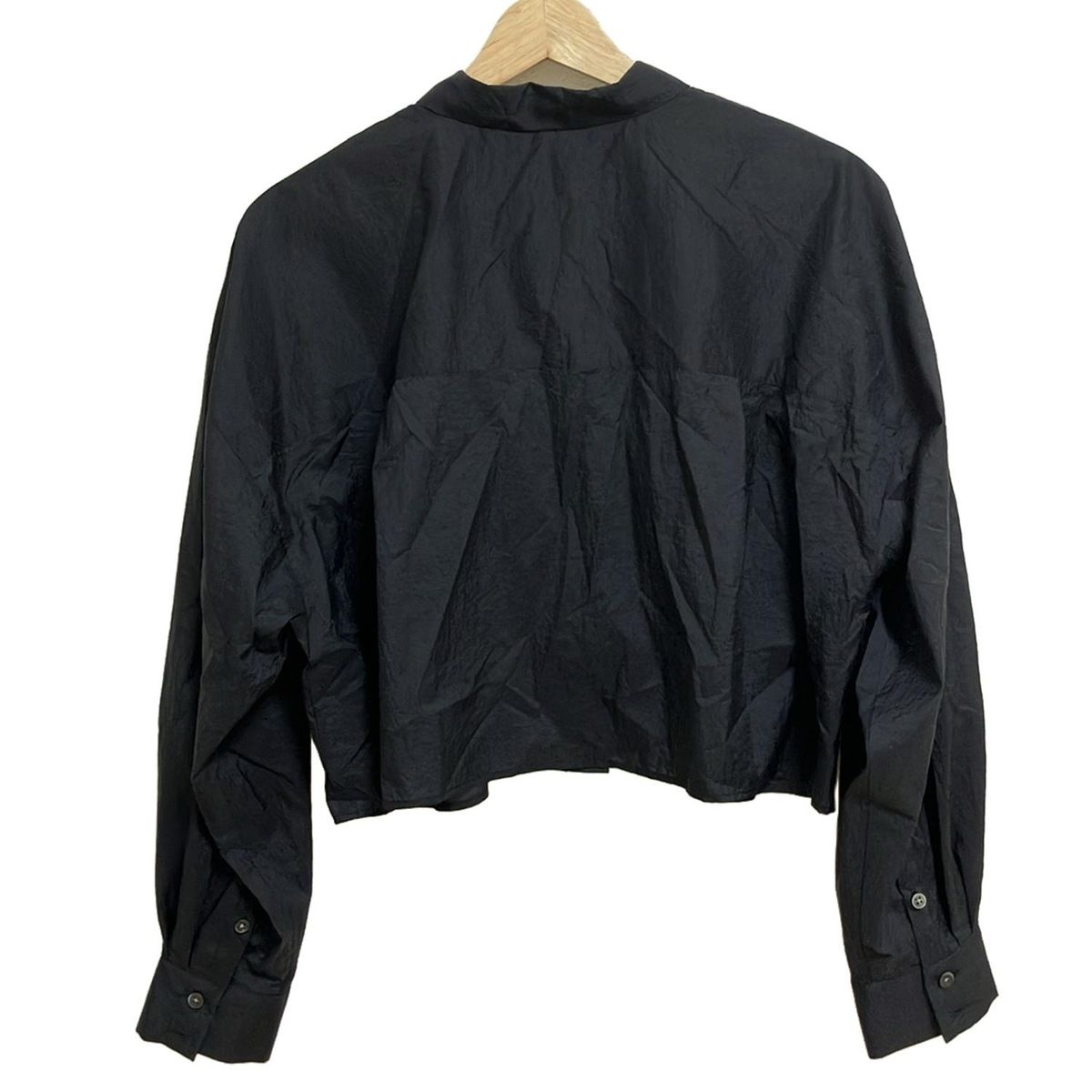 uncrave アンクレイヴ 長袖シャツブラウス サイズ1 S レディース - 黒 ショート丈