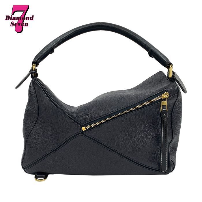 LOEWE ロエベ パズルバッグ ミディアム ミッドナイトブルー ネイビー 紺 レディース メンズ ユニセックス 2way ハンドバッグ ショルダーバッグ ⓪