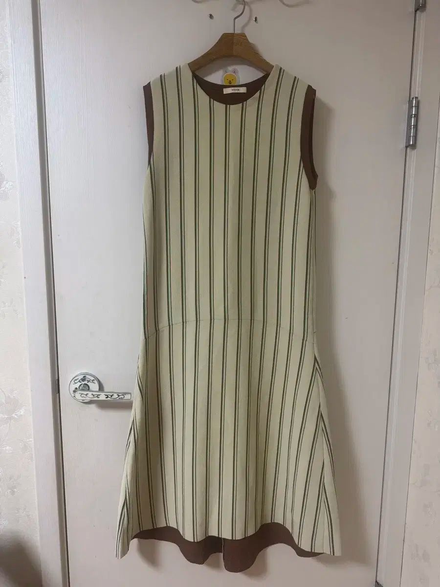 ハンサム システム ストライプ ノースリーブ ONE PIECE