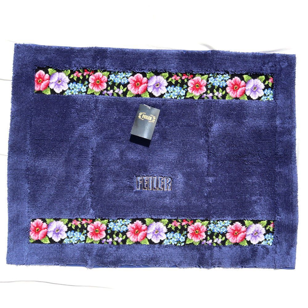 フェイラー バスマット 定価20 900円 アデルフローリア ネイビー 57cm×75cm ADF-222030