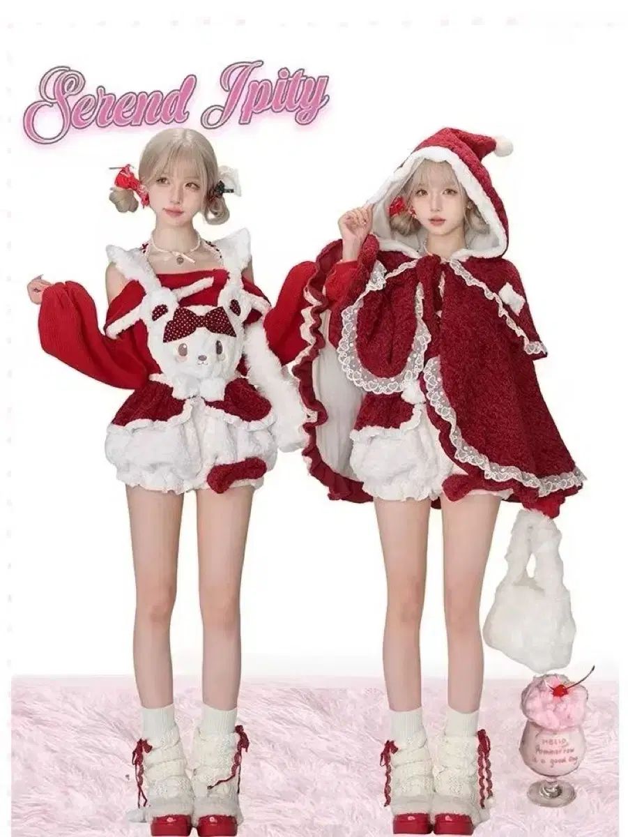 レッド ストレート ショール セーター フリース ケープ ラムウール オーバーオール 3点 セット