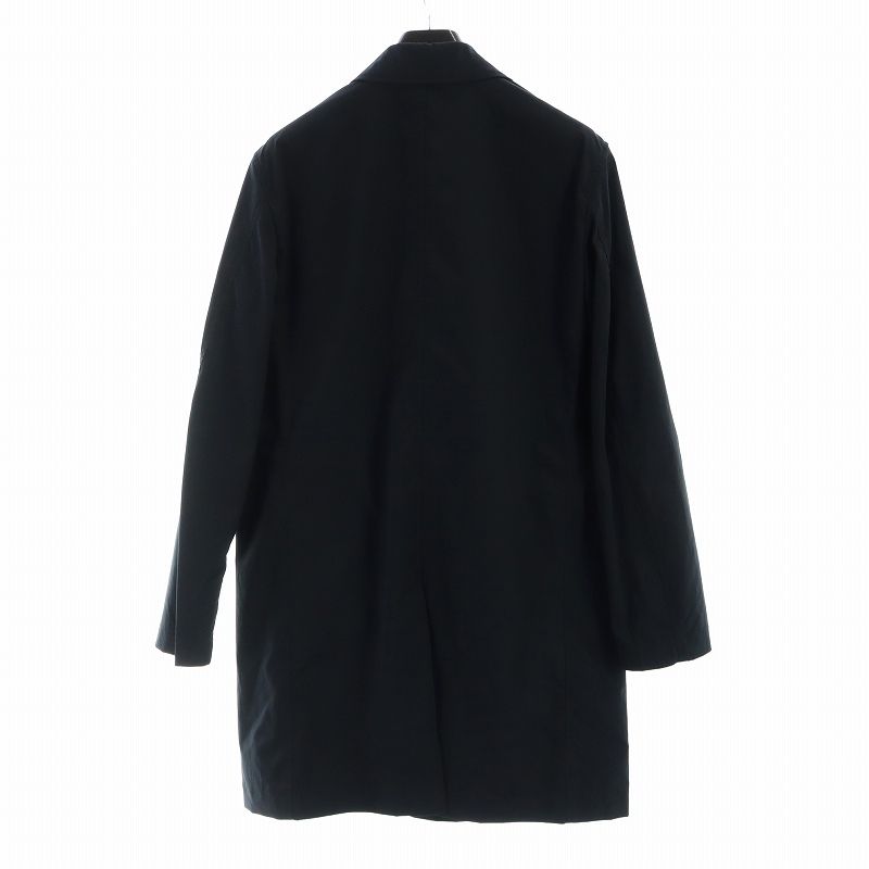 モンテドーロ MONTEDORO パッカブル ステン コート 長袖 比翼ボタン ロング ハンガー付き 46 M 紺 ネイビー GY18 MQ