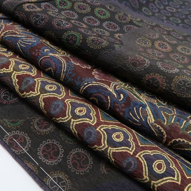 ❁tomihisa❁新品 前田仁仙 落款 更紗 着物“ようこそ仁仙更紗の世界へ