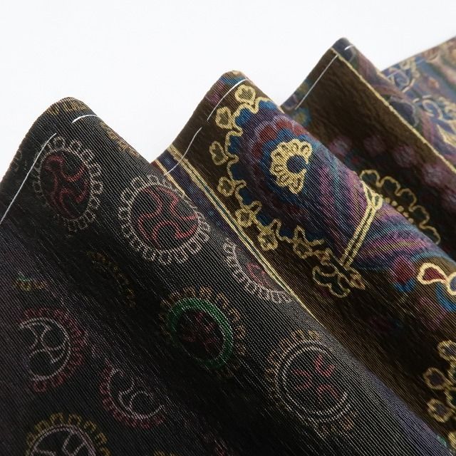 新品 前田仁仙 落款 更紗 お仕立て上がり品 夏着物 証紙付 夏牛首紬 6036 新品 前田仁仙 落款 更紗 着物“ようこそ仁仙更紗の世界へ！巡り合う