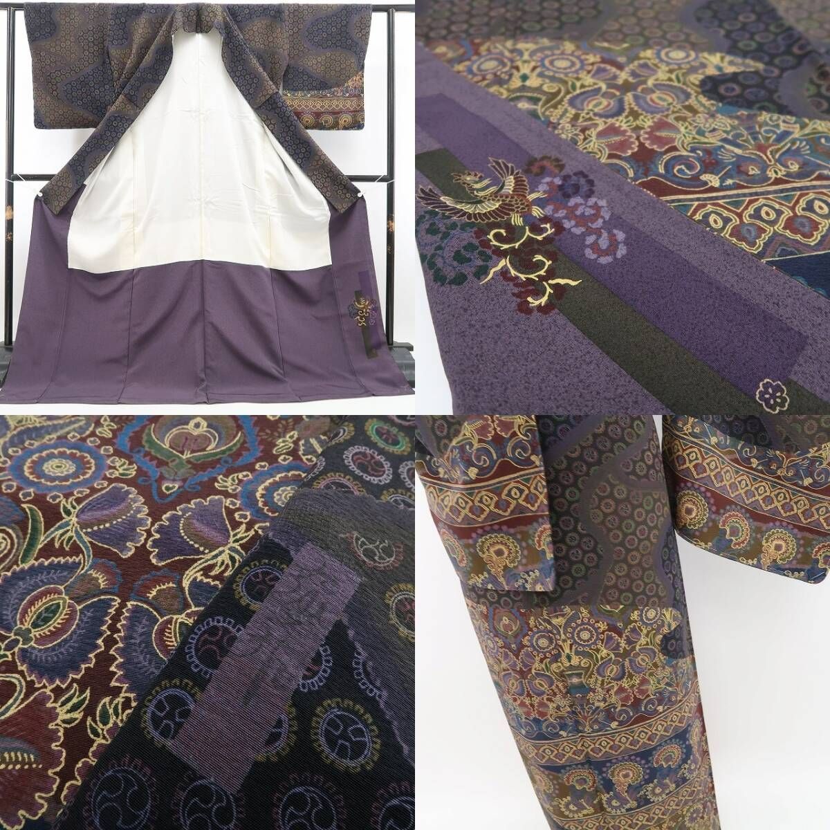 ❁tomihisa❁新品 前田仁仙 落款 更紗 着物“ようこそ仁仙更紗の世界へ