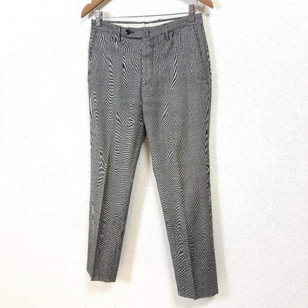 INCOTEX スラックスパンツ スーパー100 s 44 グレー チェック