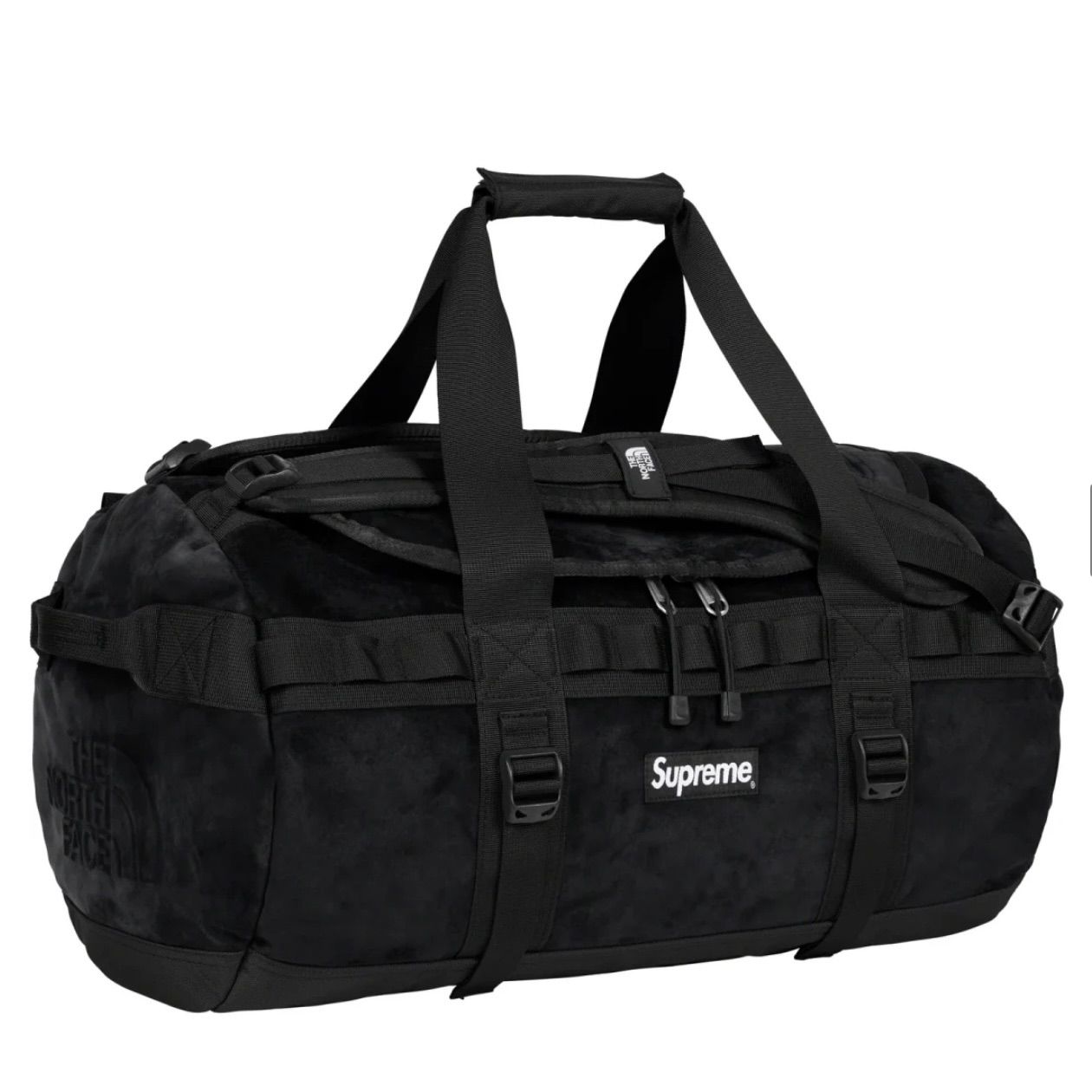 楠本質店 元住吉 シュプリーム Supreme ザ ノースフェイス THE NORTH FACE スエード スモール ベース キャンプ ダッフル バッグ ブラック 2WAY ボストンバッグ バックパック NF0A875PO9Y 46.7L