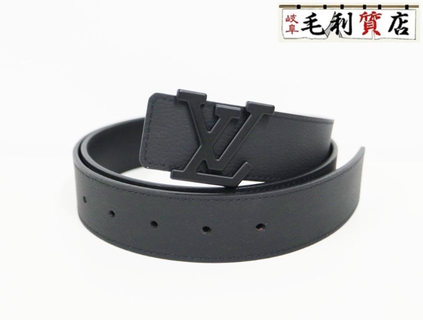 ルイヴィトン LOUIS VUITTON M0425 LVアエログラム グレインカーフレザー ブラック メンズ ベルト